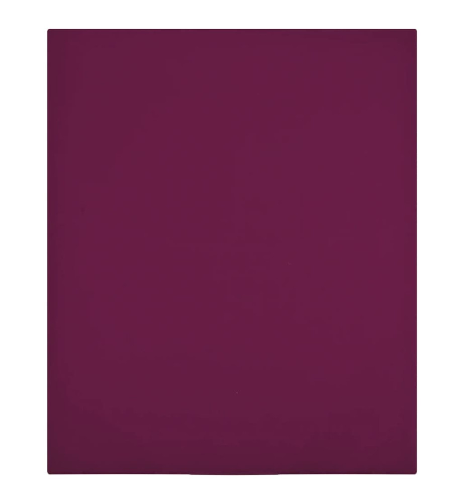 Drap-housse Jersey Bordeaux 90x200 cm Coton