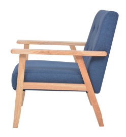 Fauteuil Bleu Tissu