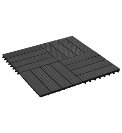 Carreaux de terrasse 22 pcs 30 x 30 cm 2 m² WPC Noir