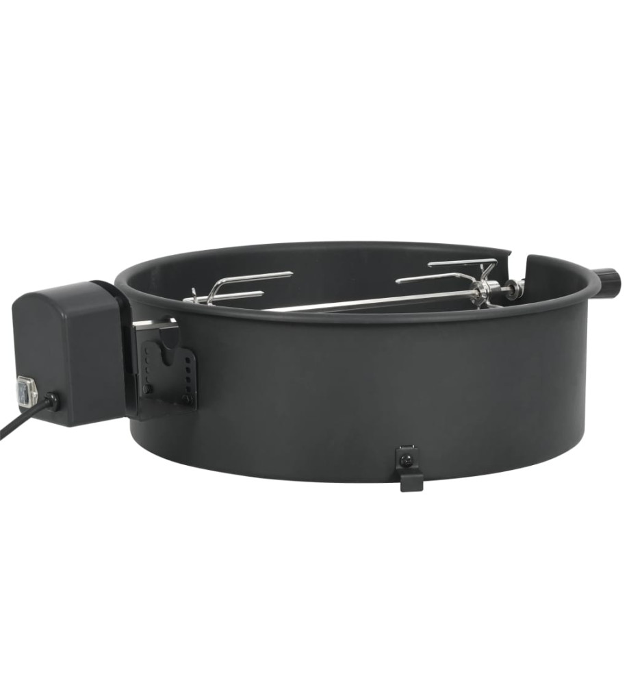 Kit d'anneau de rôtissoire barbecue 47 cm Noir