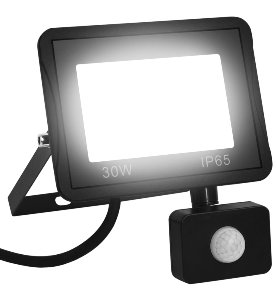 Projecteur à LED avec capteur 30 W Blanc froid