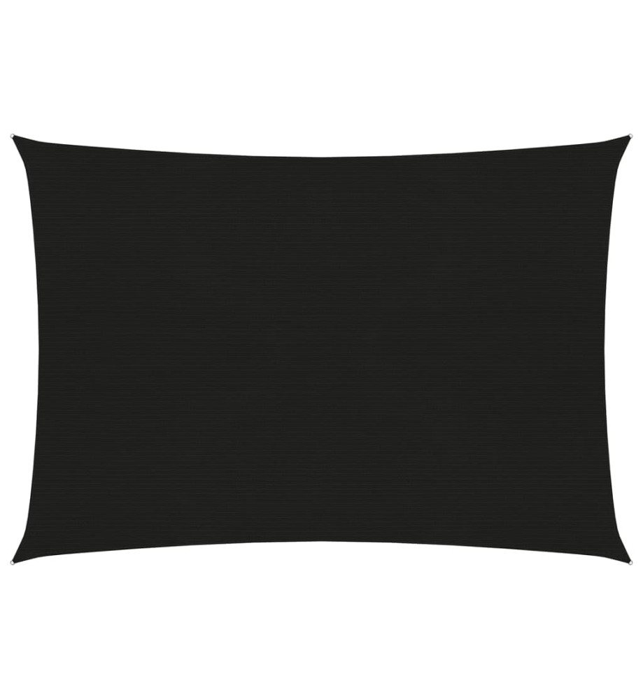 Voile d'ombrage 160 g/m² Noir 2,5x3,5 m PEHD