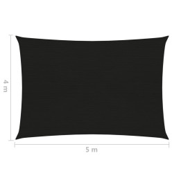 Voile d'ombrage 160 g/m² Noir 2,5x3,5 m PEHD