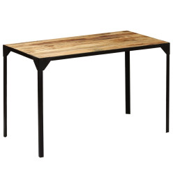 Table de salle à manger Bois de manguier brut et Acier 120 cm