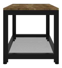 Table basse Marron foncé et noir 90x45x45 cm MDF et fer