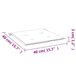 Coussins de chaise de jardin 2 pcs vert vif 40x40x3 cm