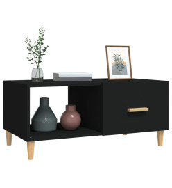 Table basse Noir 89,5x50x40 cm Bois d'ingénierie