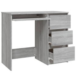 Bureau Sonoma gris 90x45x76 cm Bois d'ingénierie