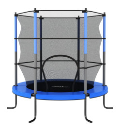 Trampoline avec filet de sécurité Rond 140x160 cm Bleu