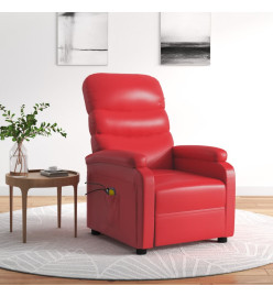 Fauteuil de massage électrique Rouge Similicuir