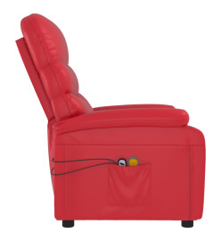 Fauteuil de massage électrique Rouge Similicuir