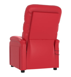 Fauteuil de massage électrique Rouge Similicuir