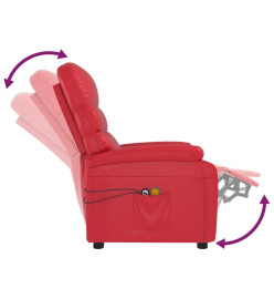 Fauteuil de massage électrique Rouge Similicuir