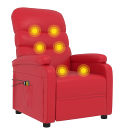 Fauteuil de massage électrique Rouge Similicuir