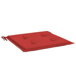 Coussins de chaise de jardin 6 pcs rouge 50x50x3cm tissu oxford