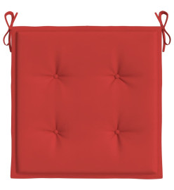 Coussins de chaise de jardin 6 pcs rouge 50x50x3cm tissu oxford