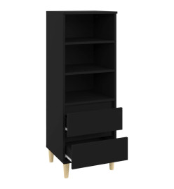 Buffet haut Noir 40x36x110 cm Bois d'ingénierie