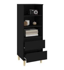 Buffet haut Noir 40x36x110 cm Bois d'ingénierie