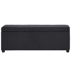 Banc avec compartiment de rangement 116 cm Noir Polyester