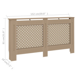 Cache-radiateur 152x19x81 cm MDF