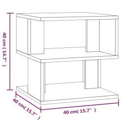 Table d'appoint Chêne fumé 40x40x40 cm Bois d'ingénierie