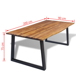 Table de salle à manger 200 x 90 cm Bois d'acacia massif