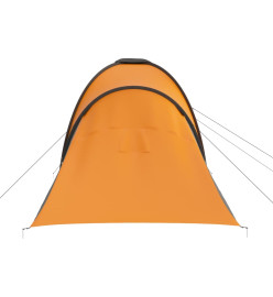 Tente de camping pour 6 personnes gris et orange