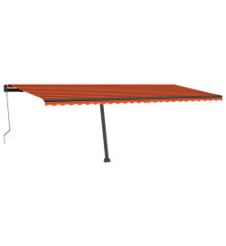 Auvent automatique capteur de vent LED 600x300 cm Orange marron