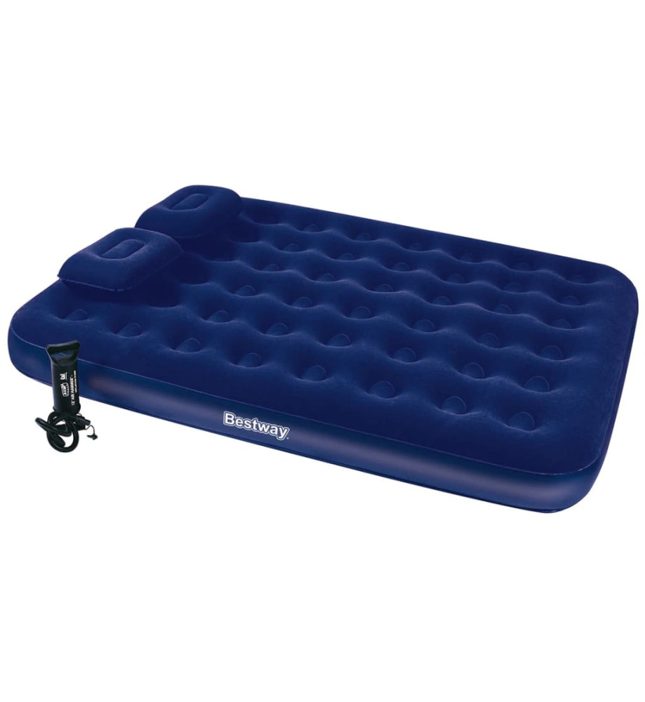 Bestway Lit gonflable avec oreiller et pompe à air 203x152x22 cm 67374