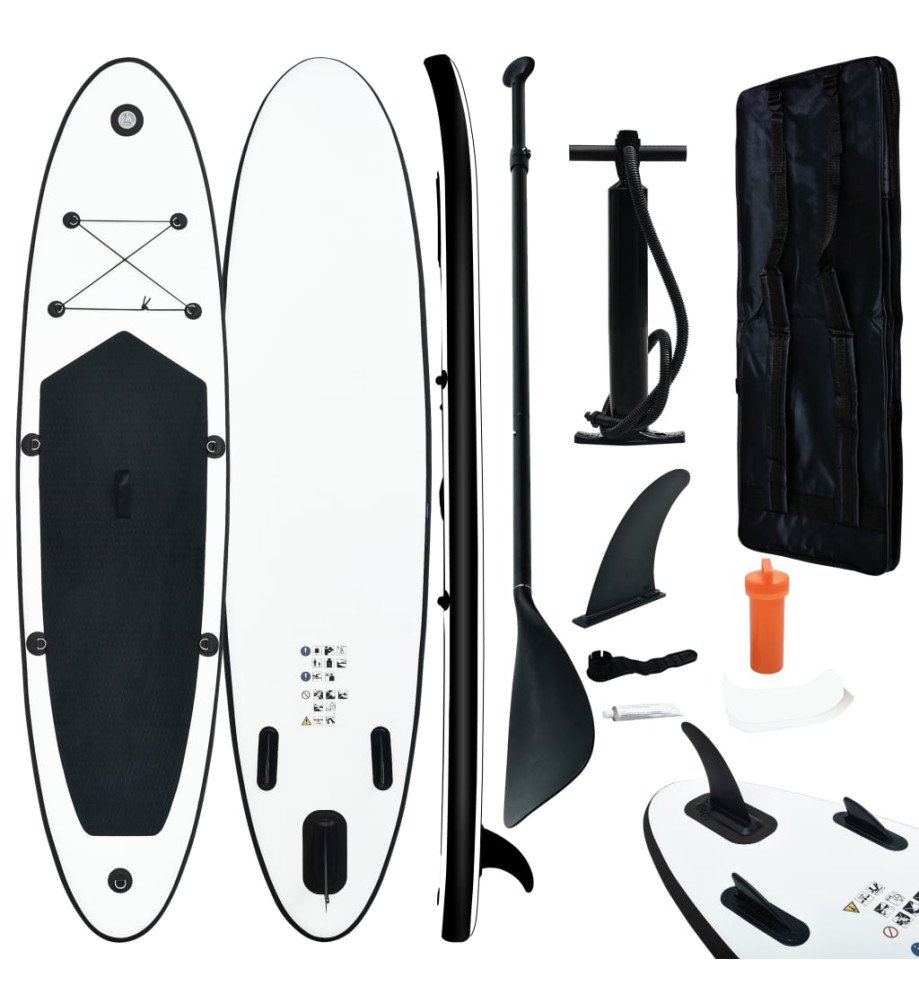 Ensemble de planches SUP gonflables Noir et blanc