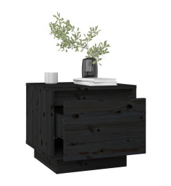 Tables de chevet 2 pcs Noir 35x34x32 cm Bois de pin solide