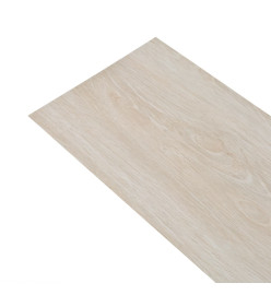 Planche de plancher PVC autoadhésif 5,21 m² 2 mm Blanc chêne