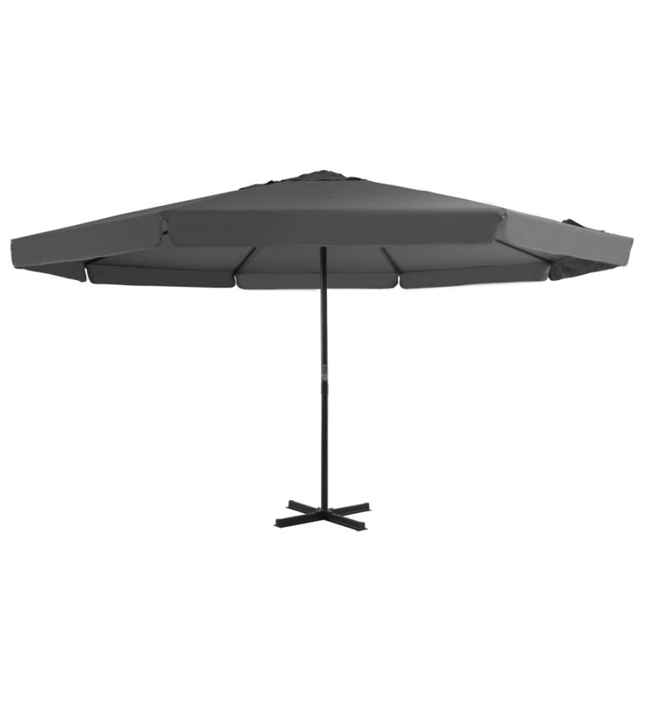 Parasol avec mât en aluminium 500 cm Anthracite