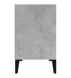 Tables de chevet pieds en métal 2 pcs Gris béton 40x30x50 cm