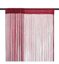 Rideau en fils 2 pcs 140 x 250 cm Bordeaux