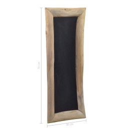 Tableau noir 3 pcs 30x70 cm Bois de teck solide