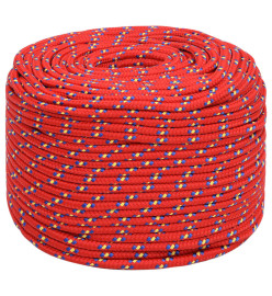 Corde de bateau Rouge 6 mm 25 m Polypropylène