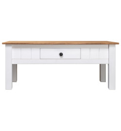 Table basse Blanc 100x60x45 cm Pin massif Assortiment Panama