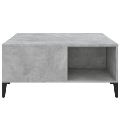 Table basse gris béton 80x80x36,5 cm bois d'ingénierie