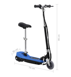 Trottinette électrique avec siège 120 W Bleu