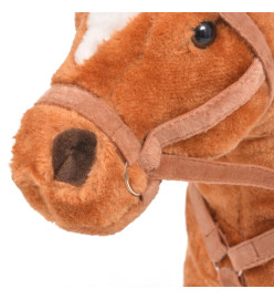 Jouet en peluche Cheval Marron