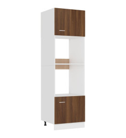 Armoire à micro-ondes Chêne marron 60x57x207 cm