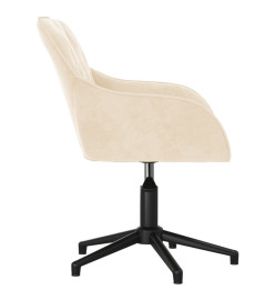 Chaise pivotante de bureau Crème Velours