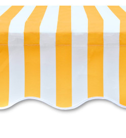 Tissu d'auvent Jaune tournesol/blanc 3x2,5 m (cadre non inclus)