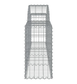 Paniers à gabions arqués 12 pcs 200x30x60/80 cm Fer galvanisé