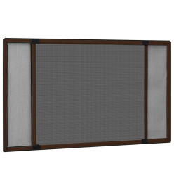 Moustiquaire extensible pour fenêtres Marron (75-143)x50 cm