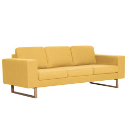 Ensemble de canapé 2 pcs Tissu Jaune