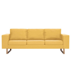 Ensemble de canapé 2 pcs Tissu Jaune