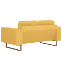 Ensemble de canapé 2 pcs Tissu Jaune