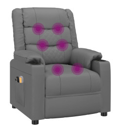 Fauteuil de massage électrique Gris Similicuir